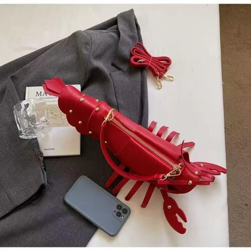 1953 Cute 3D Lobster Shoulder Bag Crossbody Bag, Novelty Purse, Unique - Picture 6 of 7